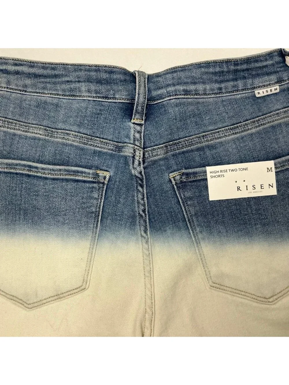 Risen High Rise shorts Ombre Frayed Size Medium NWT
